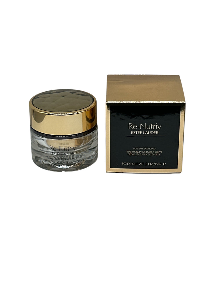 Luxuriöser Tiegel der Estée Lauder - Re-Nutriv Ultimate Diamond Transformative Energy Creme mit Schwarzem Trüffelextrakt, Anti-Aging-Creme für strahlende, festere Haut und intensive Feuchtigkeit.