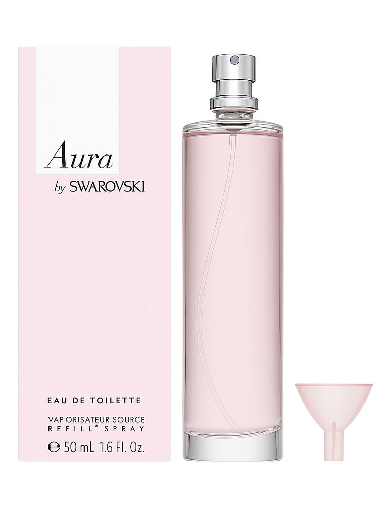 Aura by Swarovski Eau de Toilette Refill 50 ml – eleganter Damenduft mit edlem Flakon in Rosé und Silber