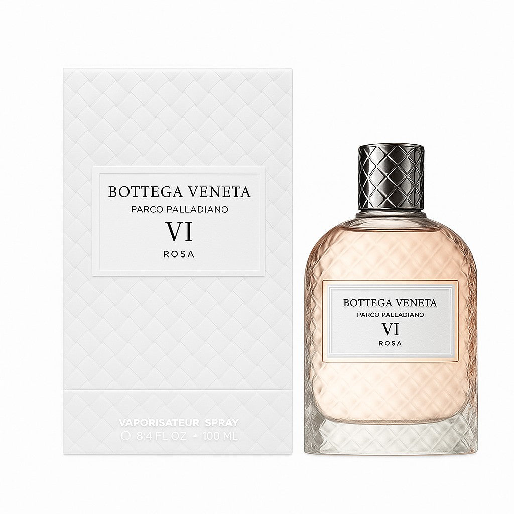 Luxuriöses Damenparfum Bottega Veneta Parco Palladiano VI Rosa – Duftflakon mit Verpackung