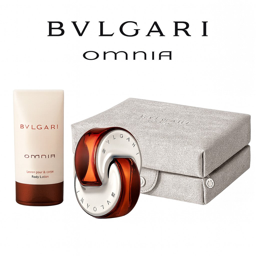 BVLGARI Omnia Set mit Eau de Parfum 40 ml, Body Lotion 75 ml und Beauty Bag.