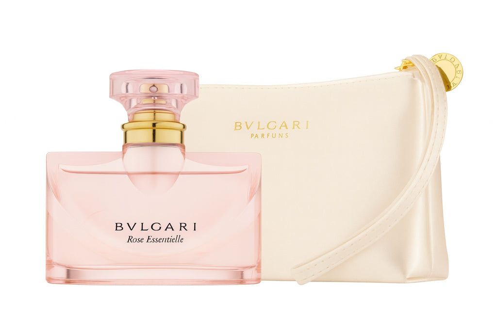 BVLGARI Rose Essentielle Rosée Set mit Eau de Toilette 50 ml und exklusiver Beauty Bag.