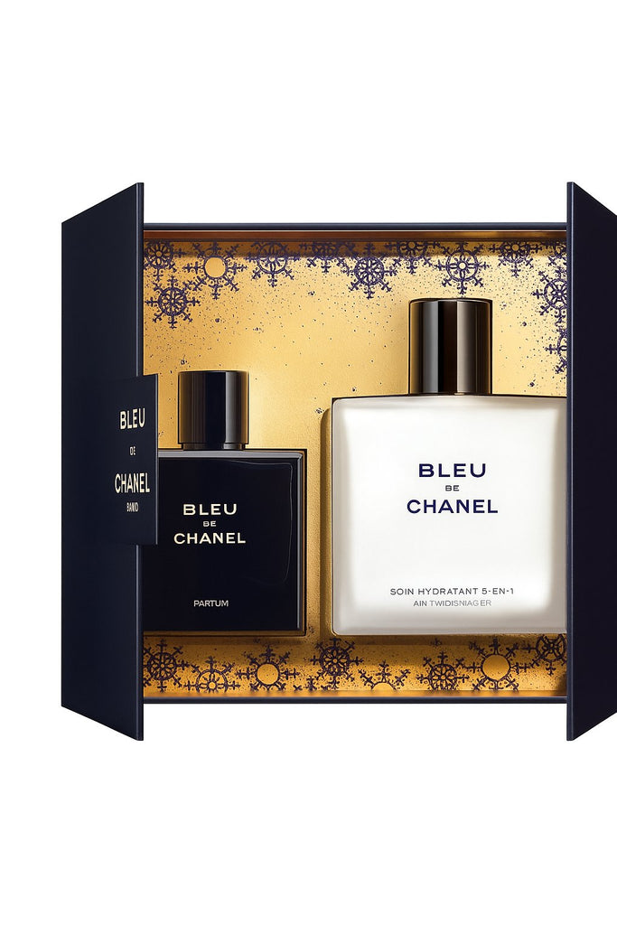 CHANEL Bleu de Chanel Parfum Set für Herren – 50 ml Parfum und 90 ml 3-in-1 Moisturizer, eleganter Duft & Pflegekombination