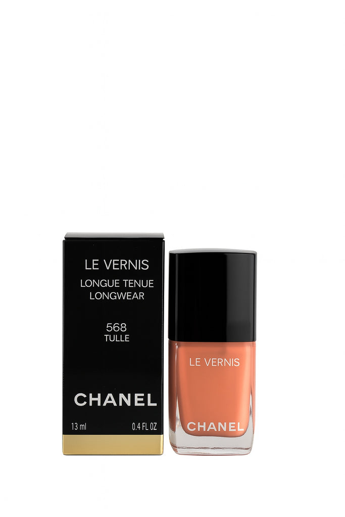 Chanel Le Vernis Nagellack 568 Tulle – apricotfarbener Langzeitnagellack im Nude-Ton mit elegantem Glanz