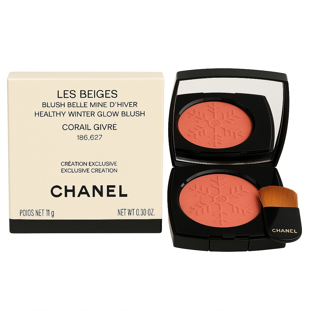 CHANEL Les Beiges Healthy Winter Glow Blush Corail Givré 11g – frisches Rouge mit natürlichem Winter-Glow für einen strahlenden Teint