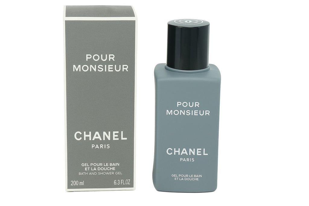 CHANEL Pour Monsieur Bath and Shower Gel für Herren – 200 ml, luxuriöses Duschgel mit klassischem, holzig-aromatischem Duft.
