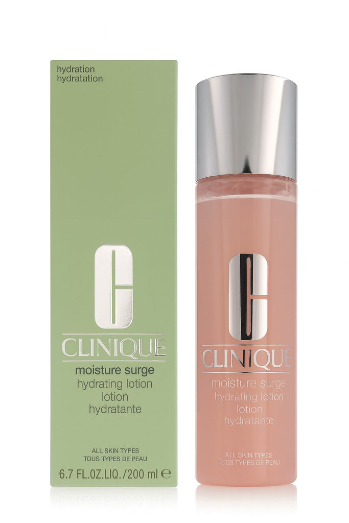 CLINIQUE Moisture Surge Hydrating Lotion – leichte Feuchtigkeitslotion mit Aloe Bioferment und Hyaluron für alle Hauttypen, 200 ml.