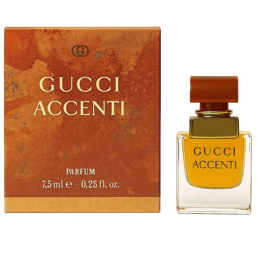 GUCCI Accenti Parfum – intensiver, eleganter Damenduft im 7,5-ml-Flakon.