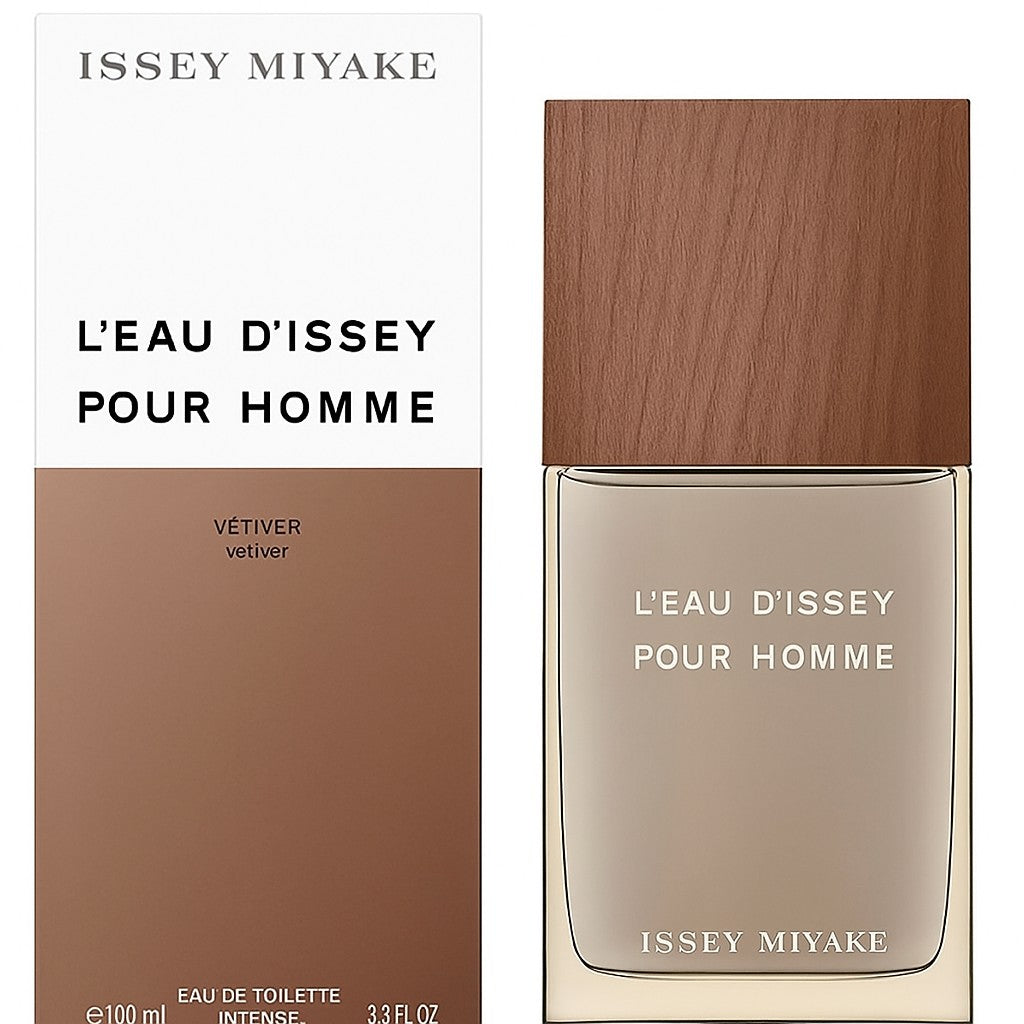 ISSEY MIYAKE L’Eau d’Issey Pour Homme Vetiver Eau de Toilette Intense – 100 ml Herrenduft mit Vetiver, Ingwer und Patchouli.