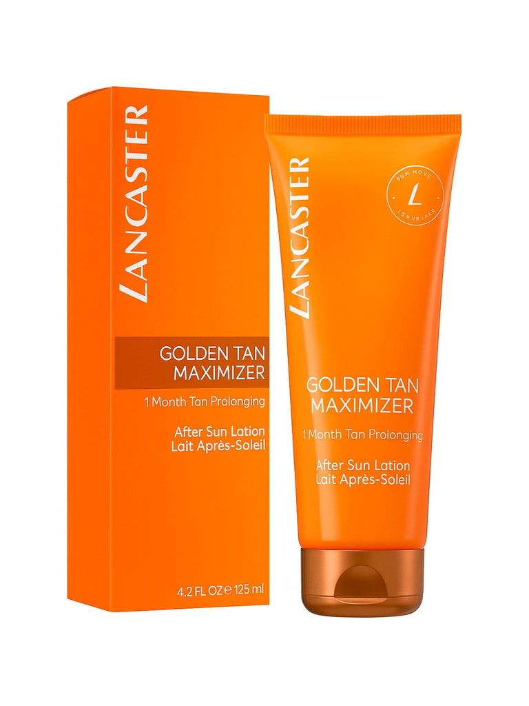Lancaster Golden Tan Maximizer After Sun Lotion 125 ml – verlängert die Sommerbräune, feuchtigkeitsspendende Après-Soleil Pflege in orangefarbener Tube mit Originalverpackung