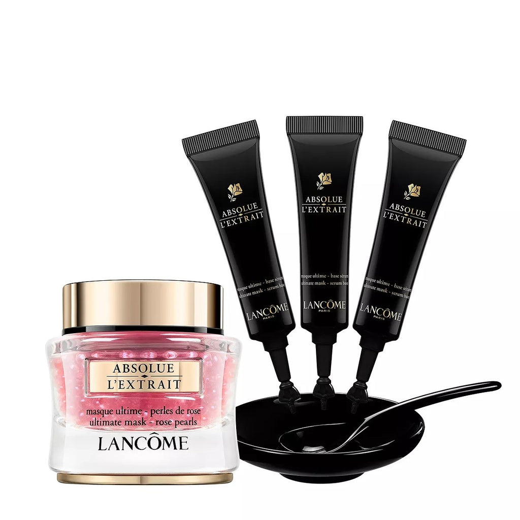 Lancôme Absolue L’Extrait Ultimate Mask Set – Gesichtsmaske mit Rosen-Perlen und Serum