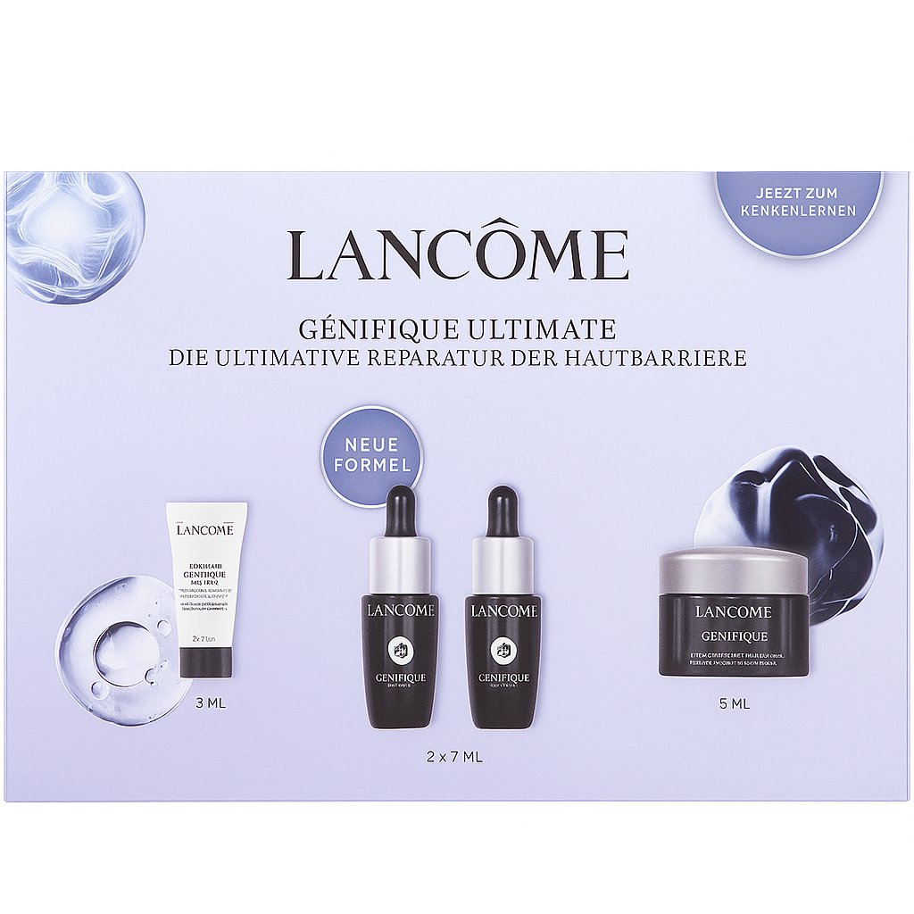 Lancôme Génifique Ultimate Set mit Serum, Nachtcreme und Augenpflege – Anti-Aging Hautpflegeset für jugendliche Ausstrahlung