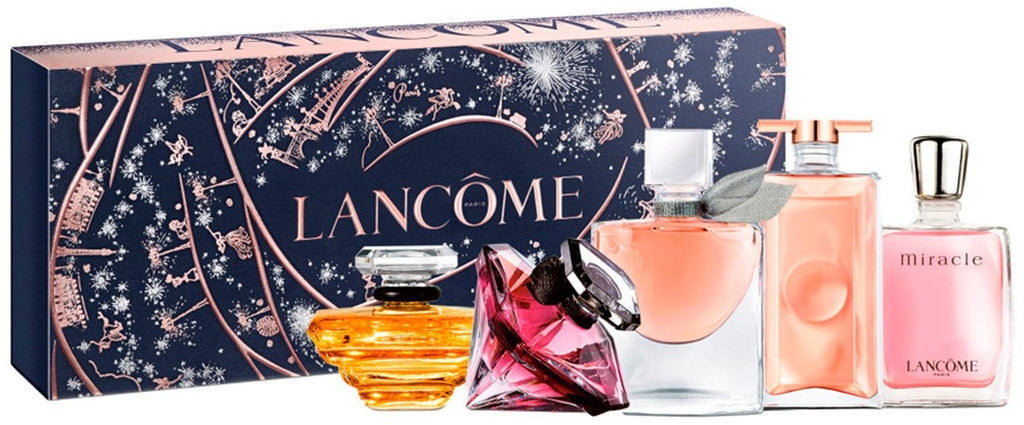 Lancôme Miniatur-Set mit 5 Damendüften: La Vie Est Belle, Trésor, Miracle, Idôle und La Nuit Trésor im Geschenkformat