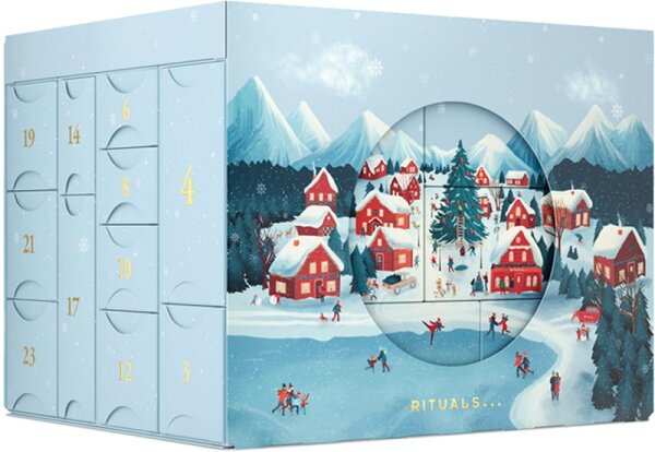 Rituals Adventskalender 2025 Diorama mit Pflegeprodukten