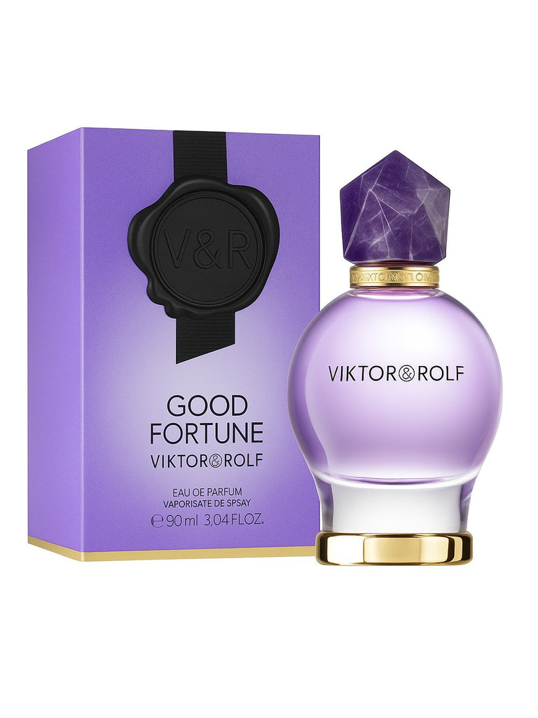Viktor & Rolf Good Fortune Eau de Parfum 90 ml – eleganter Damenduft mit Amethyst-Verschluss und violettem Flakon